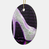 Ornement En Céramique Talon haut pourpre (Gauche)