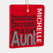 Ornement En Céramique Tante Extraordinaire CUSTOM (Droite)