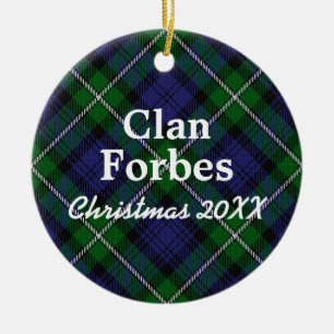 Ornement En Céramique Tartan d'écossais de Forbes de clan