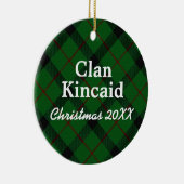 Ornement En Céramique Tartan d'écossais de Kincaid de clan (Droite)