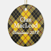 Ornement En Céramique Tartan d'écossais de MacLeod de clan (Gauche)
