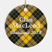 Ornement En Céramique Tartan d'écossais de MacLeod de clan (Dos)