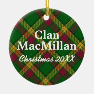 Ornement En Céramique Tartan d'écossais de MacMillan de clan