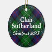 Ornement En Céramique Tartan d'écossais de Sutherland de clan (Gauche)