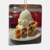 Ornement En Céramique Tarte aux pommes, crème glacée vanille Noël (Droite)