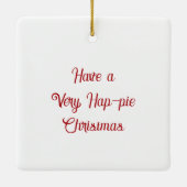 Ornement En Céramique Tarte aux pommes, crème glacée vanille Noël (Dos)