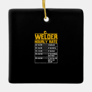 Ornement En Céramique Taux horaire mignon de souder Cadeau pour souder