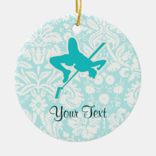 Ornement En Céramique Teal en hauteur