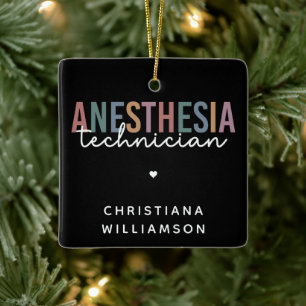 Ornement En Céramique Technicien d'anesthésie personnalisée Technique d'