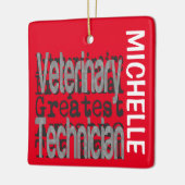 Ornement En Céramique Technicien vétérinaire Extraordinaire CUSTOM (Gauche)