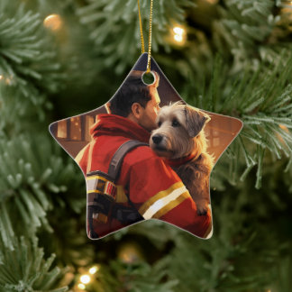 Ornement En Céramique Teckel Jack Russell Pompiers, Chiot, Amoureux des 