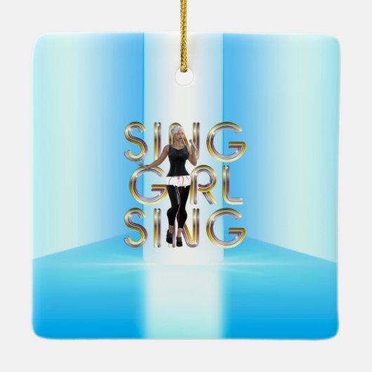 Ornement En Céramique TEE Sing Girl Sing (Dos)