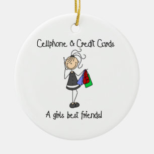 Ornement En Céramique Téléphone portable et cartes de crédit