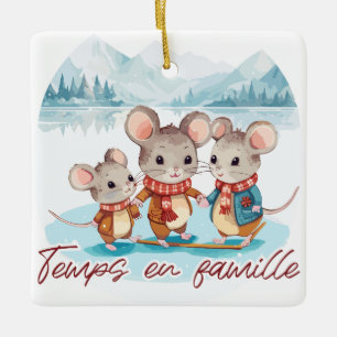 Ornement En Céramique Temps en famille