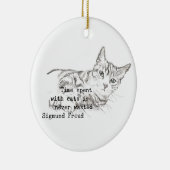 Ornement En Céramique Temps passé avec des chats… (Droite)