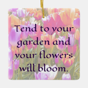 Ornement En Céramique tend vers votre jardin et vos fleurs fleuriront