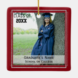 Ornement En Céramique Tenue de diplôme (Couleur Arrière - plan modifiabl