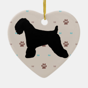 Ornement En Céramique Terrier blond comme les blés doucement enduit