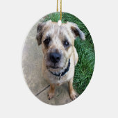 Ornement En Céramique Terrier de frontière mignon (Droite)