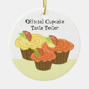 Ornement En Céramique Tester officiel de dégustation de cupcake