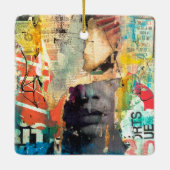 Ornement En Céramique Tête de collage (Dos)