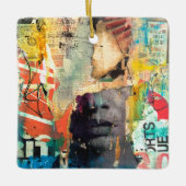 Ornement En Céramique Tête de collage (Devant)