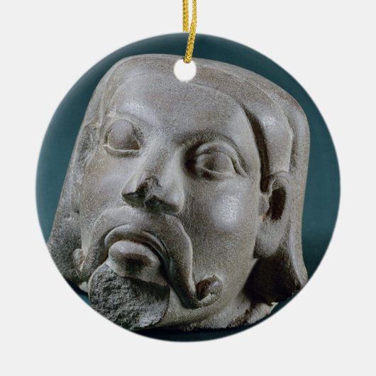 Ornement En Céramique Tête polie de grès d'un étranger, Sarnath, 3ème (Devant)