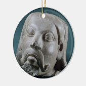 Ornement En Céramique Tête polie de grès d'un étranger, Sarnath, 3ème (Gauche)