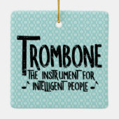Ornement En Céramique Texte brut Trombone intelligent (Dos)