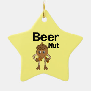 Ornement En Céramique Texte de la noix de bière
