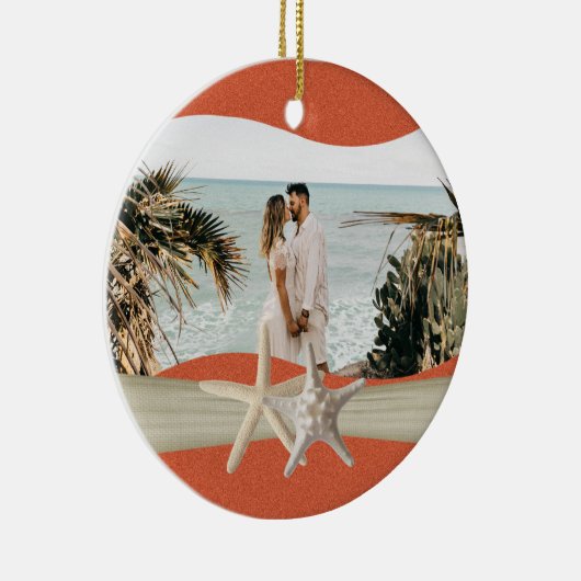 Ornement En Céramique Thème de plage Starfish Photo (Droite)