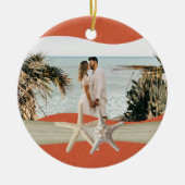 Ornement En Céramique Thème de plage Starfish Photo (Devant)