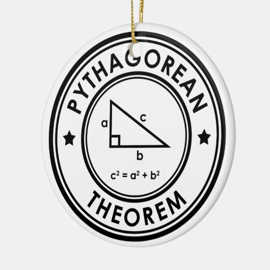 Ornement en céramique théorème Pythagore (Gauche)