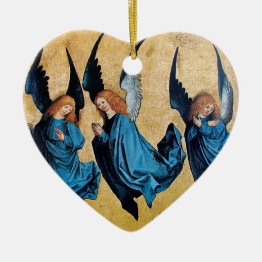 Ornement En Céramique THREE ANGELS Blue Sapphire Heart (Devant)