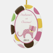 Ornement En Céramique Tigre fait sur commande personnalisé de la Reine (Devant)