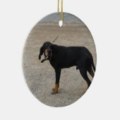 Ornement En Céramique Tired Hunting Dog (Droite)