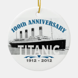 Ornement En Céramique Titanic descendant l'anniversaire de 100 ans