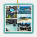Ornement En Céramique Tobacco Bay Beach, Bermudes<br><div class="desc">Tobacco Bay Beach,  Bermuda est une minuscule plage bien connue située à St. George's Parrish. La plage est entourée de gros rochers calcaires et d'eau d'un bleu aqua. par celeste@khoncepts.com</div>