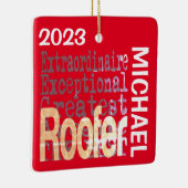 Ornement En Céramique Toit Extraordinaire PERSONNALISÉ (Droite)