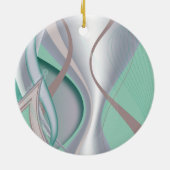 Ornement En Céramique Tornade Abstraite à la menthe de chocolat (Dos)