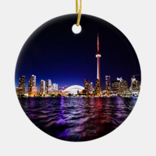Ornement En Céramique Toronto Skyline la nuit