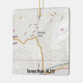 Ornement En Céramique Torreys Peak Colorado Topo (Gauche)