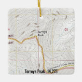 Ornement En Céramique Torreys Peak Colorado Topo (Devant)