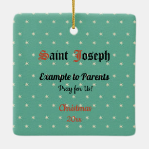 Ornement En Céramique Torse supérieur de St. Joseph (Détail; VVP 09) Cer