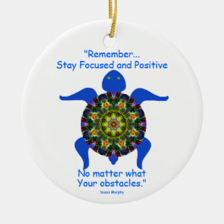 Ornement En Céramique Tortue kaléïdoscopique Ornament.8 de mandala