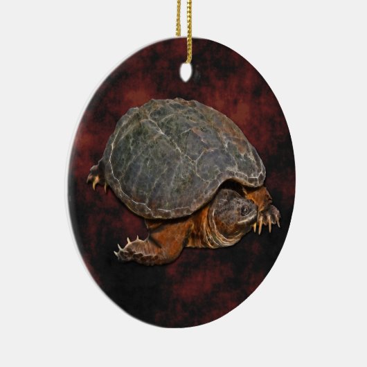 Ornement En Céramique Tortue serpentine Terrapin-lover Cadeau (Droite)