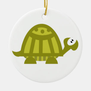 Ornement En Céramique Tortue verte