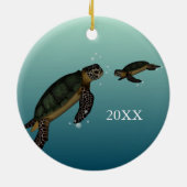 Ornement En Céramique Tortues de mer (Dos)