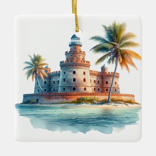 Ornement En Céramique Tortugas sèche Tortugas National Park Turtle (Devant)