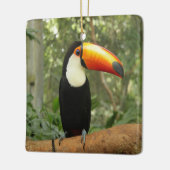 Ornement En Céramique Toucan sur branche d'arbre (Gauche)